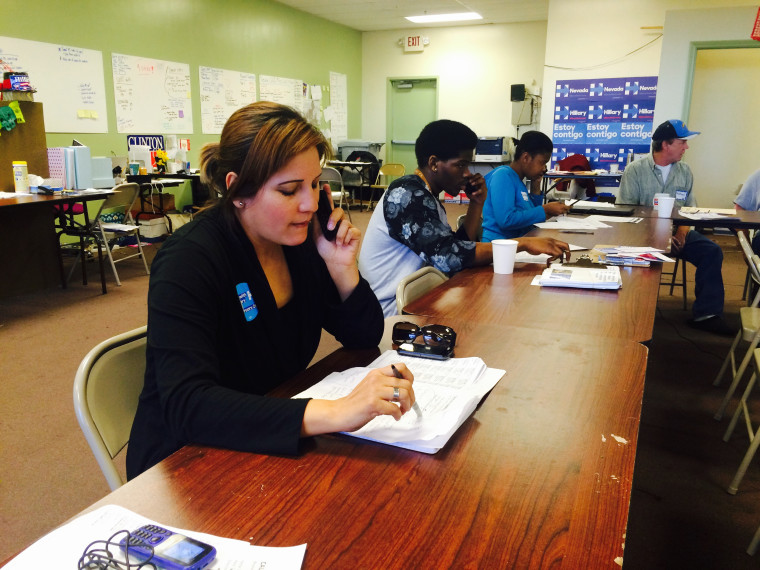 Laura Lozano,35, volunteers for the Hillary Clinton campaign