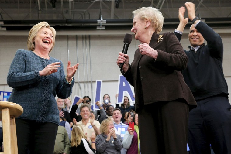 Image: Hillary Clinton and Madeline Albright