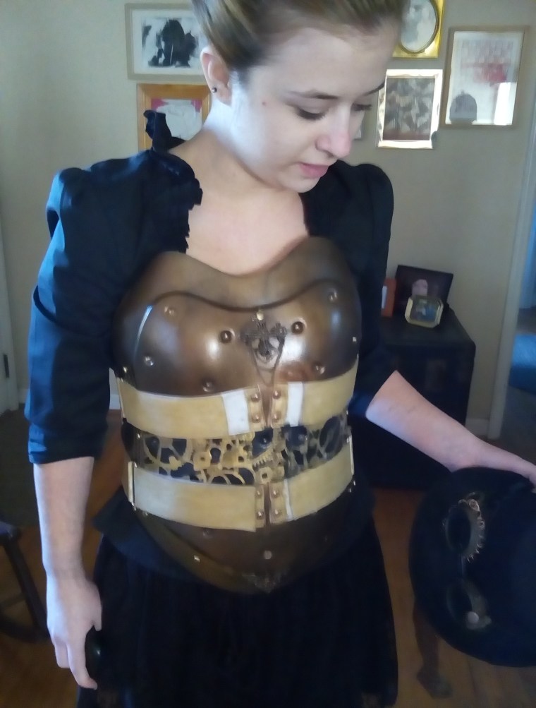 Back brace transformed into armor gives teen girl confidence