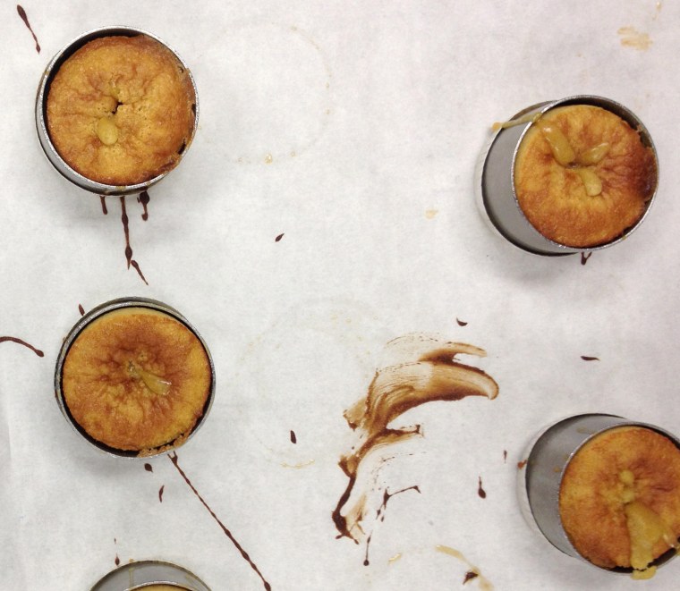 Molten Maple Lava Cakes: Bake for 12 minutes until golden