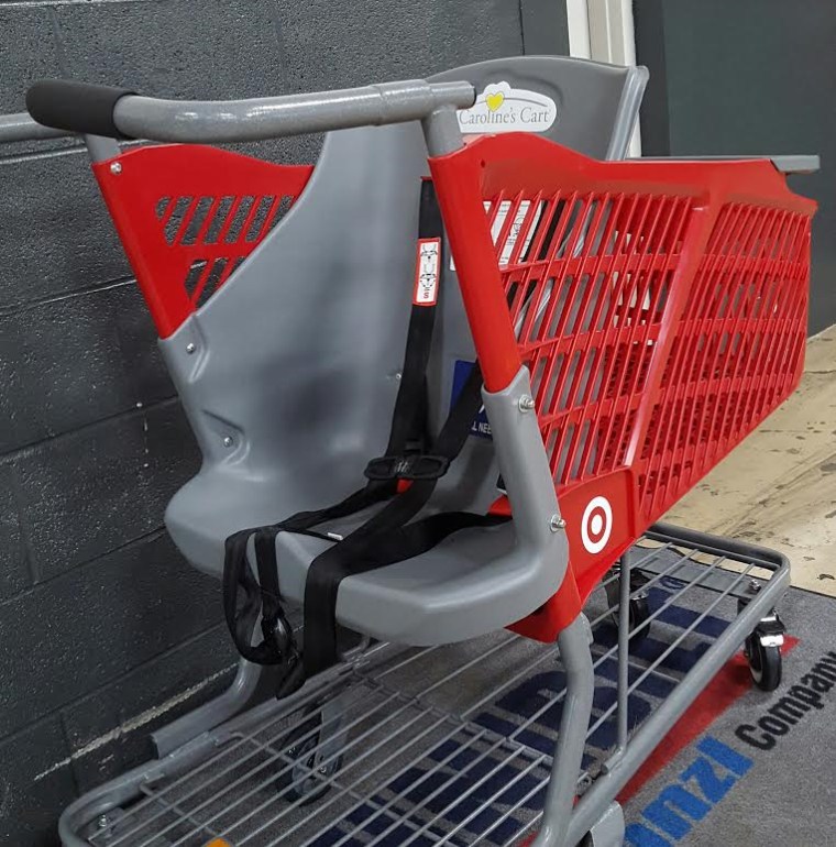 Caroline's Cart has a seat that can accommodate a person weighing up to 250 pounds.