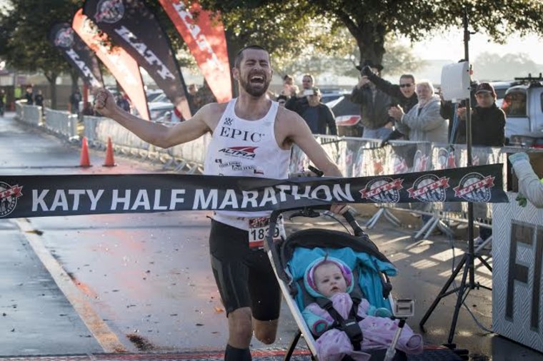half marathon dad record running