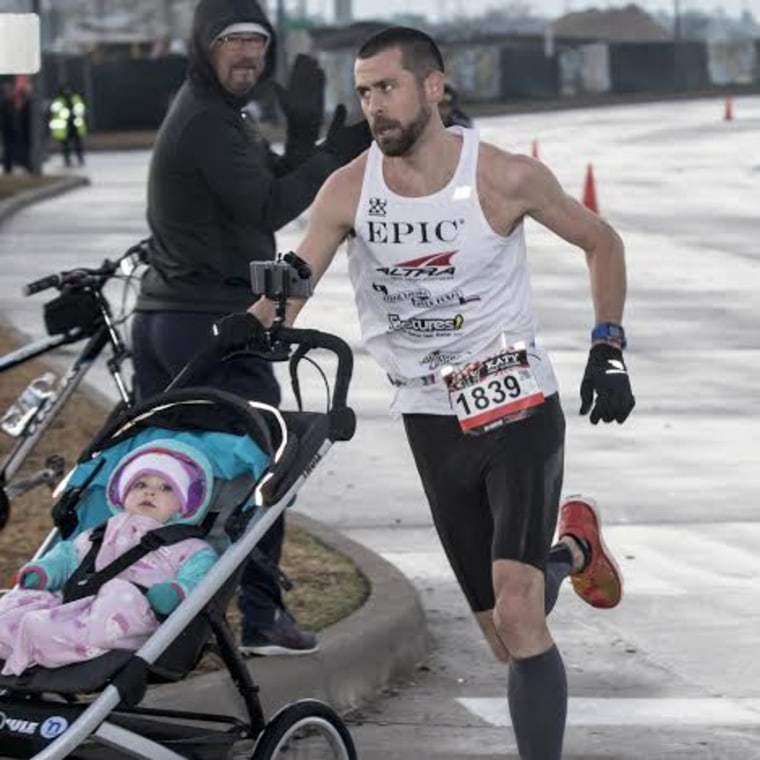 half marathon dad record running