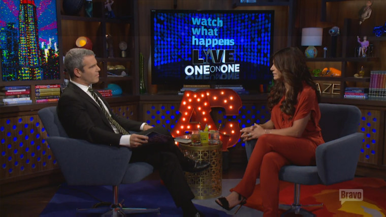 Andy Cohen and Teresa Guidice chat on "Watch What Happens Live!"