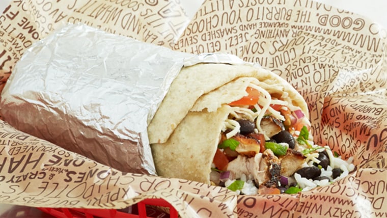 A Chipotle burrito