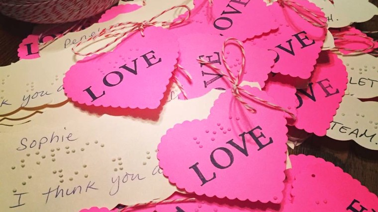 Blind Second Grader Makes Braille Valentines for Her Classmates