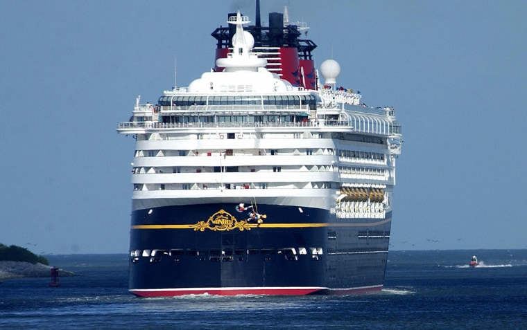 Cruise ships Disney's Wonder (L) and Car