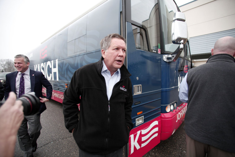 Image: GOP Presidential Candidate John Kasich Holds Town Hall In Michigan