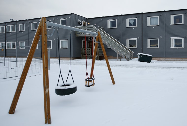 Image: The children's play area of the refugee camp in Hammerfest