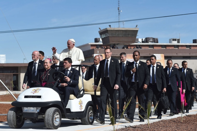Image: Pope Francis visits the CeReSo n. 3 penitentiary in Ciudad Juarez