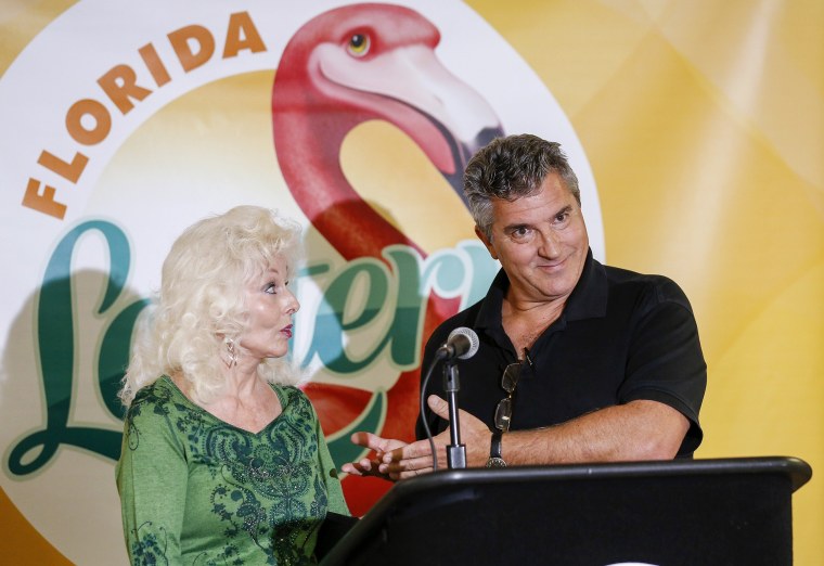 Image: Florida Powerball Winners claim share of World-Record Billion-Dollar Jackpot at the Florida Lottery Headquarters in Tallahassee