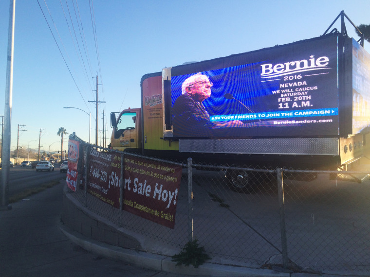 Image:Truck in Nevada Caucus for Bernie