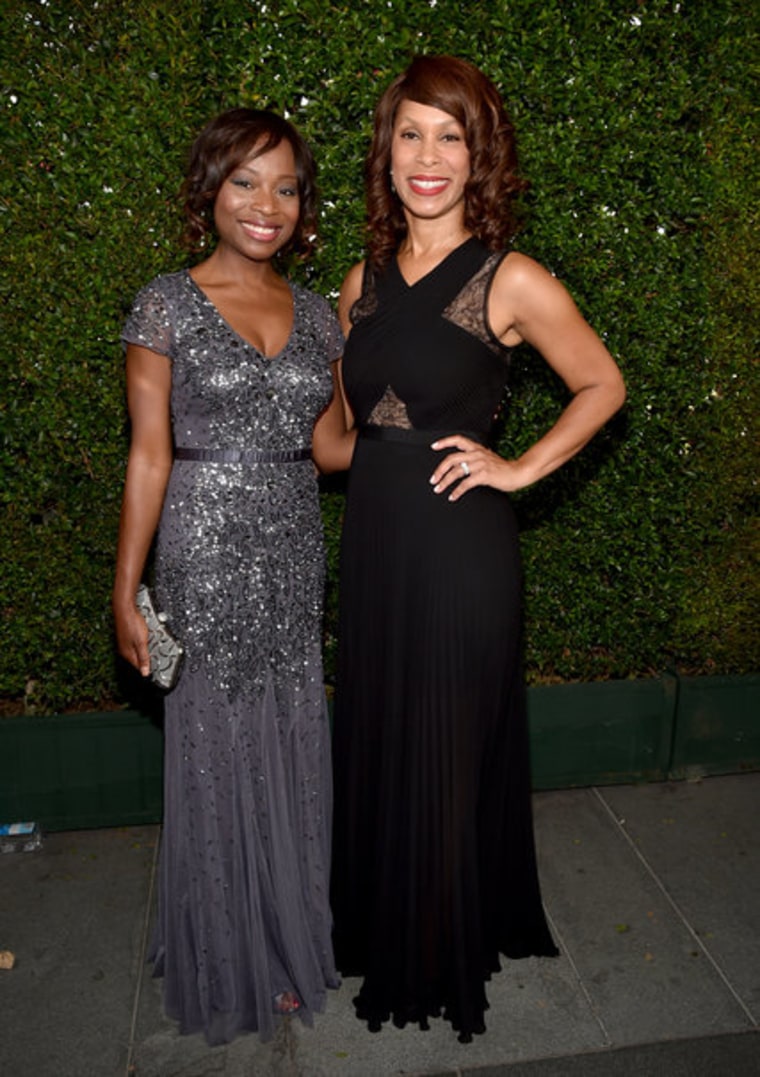 Channing Dungey, right, will become ABC’s next entertainment president. She was with Nne Ebong, an ABC executive vice president, at the 2014 Emmy Awards.