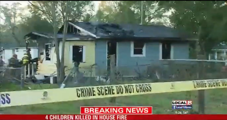 Image:  A house fire in Pensacola has claimed the lives of four children