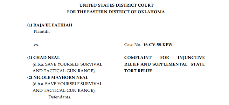 U.S. Army reservist Raja’ee Fatihah is suing a gun range in Oklahoma after it asked him to leave after he said he is Muslim.