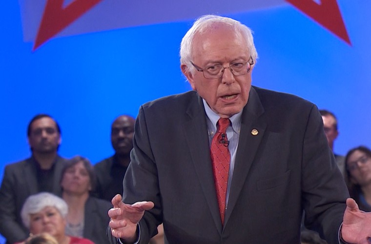 Democratic hopeful Bernie Sanders takes the stage Thursday night in town hall-style, question-and-answer sessions to be moderated by NBC News' Chuck Todd and MSNBC anchor Jose Diaz-Balart.