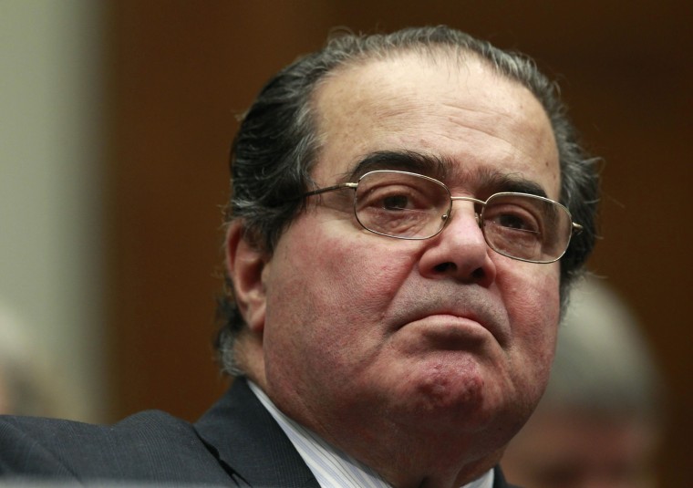 Image: File photo of Justice Scalia testifing on Capitol Hill in Washington