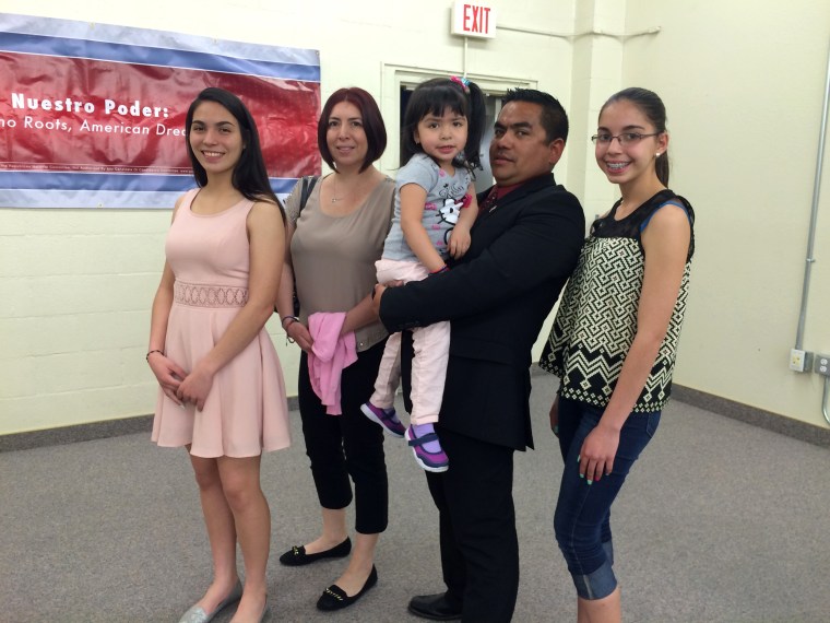 Image: The Osnaya family attended a Republican Hispanic caucus training together in Las Vegas this week.