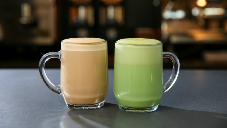 Starbucks' new smoked butterscotch latte and citrus green tea latte