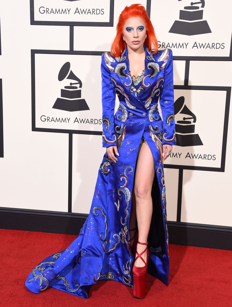 Lady Gaga at the 2016 Grammy Awards.