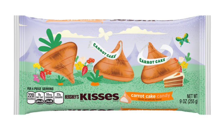 For Easter 2016, Hershey's has released Carrot Cake Kisses, exclusive to Walmart