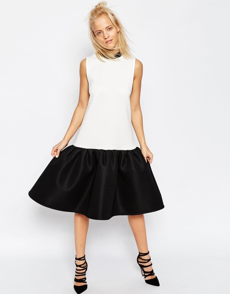 ASOS black and white dress 