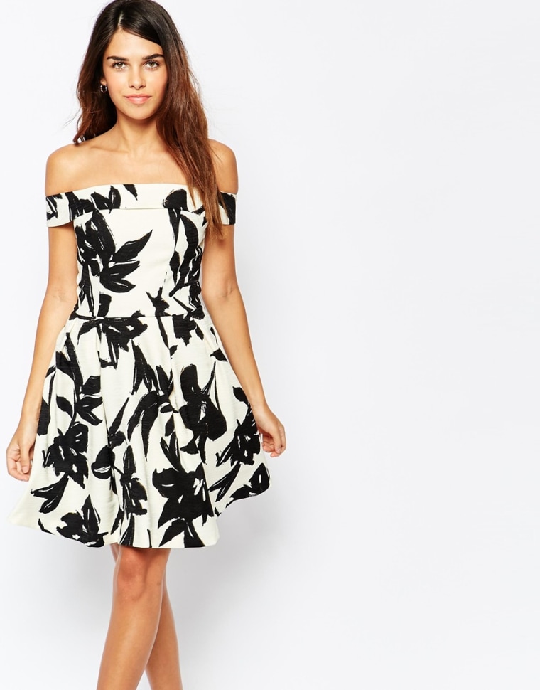 ASOS black and white flower dress