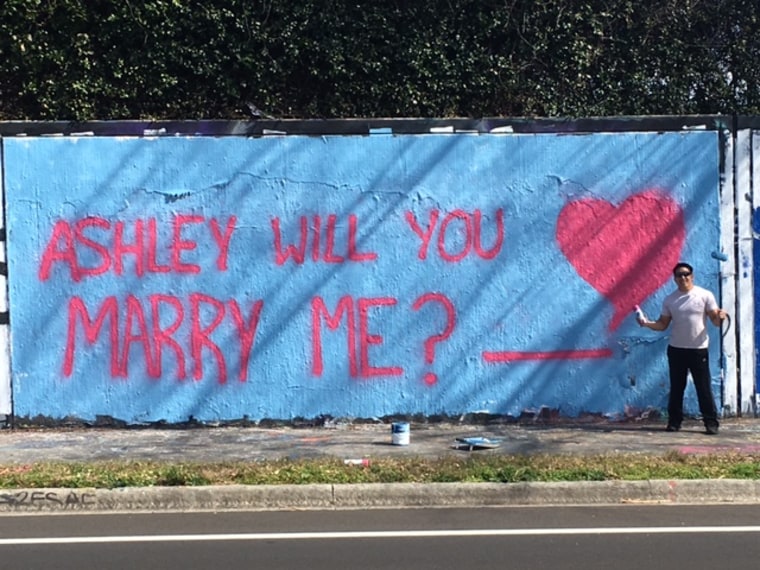 spray-painted proposal