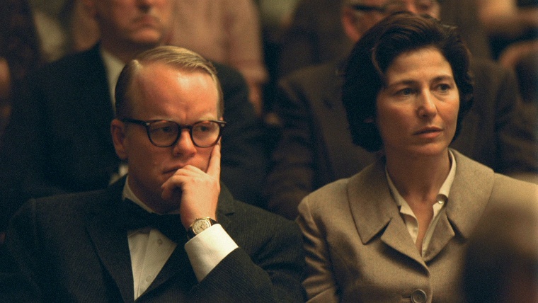 Catherine Keener and Philip Seymour Hoffman from the movie, "Capote."