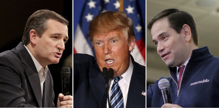 Image: Ted Cruz, Donald Trump, Marco Rubio attack each other