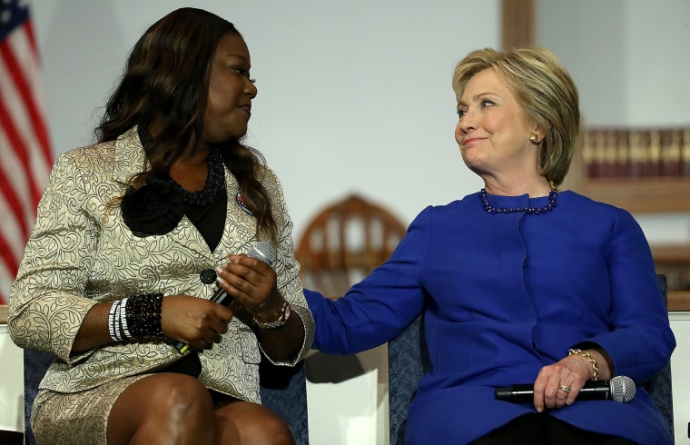 Image: Hillary Clinton Meets With Mothers Who Lost Children To Gun Violence