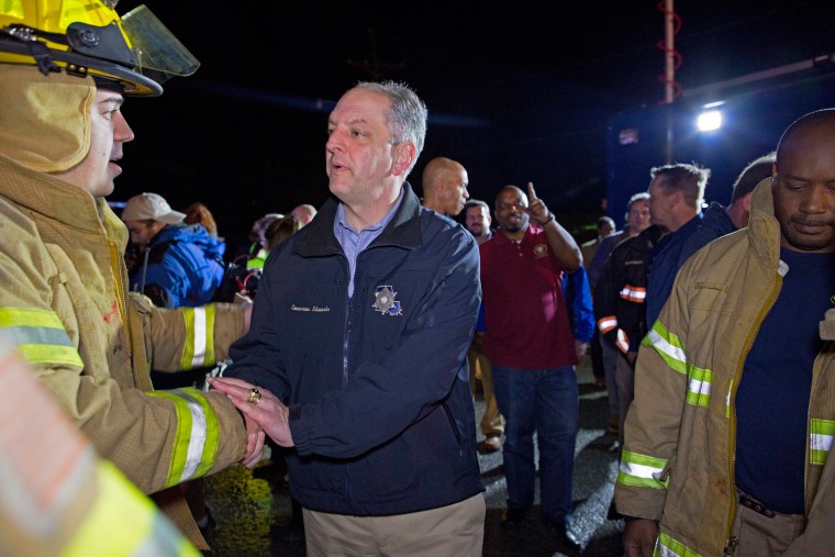 Image: Louisiana Governor John Bel Edwards thanks first responders