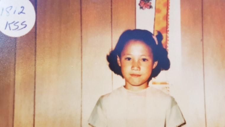 A photograph of Sarah Savidakis at an orphanage in Seoul, South Korea, in 1969, the year before she was adopted by a Connecticut family.