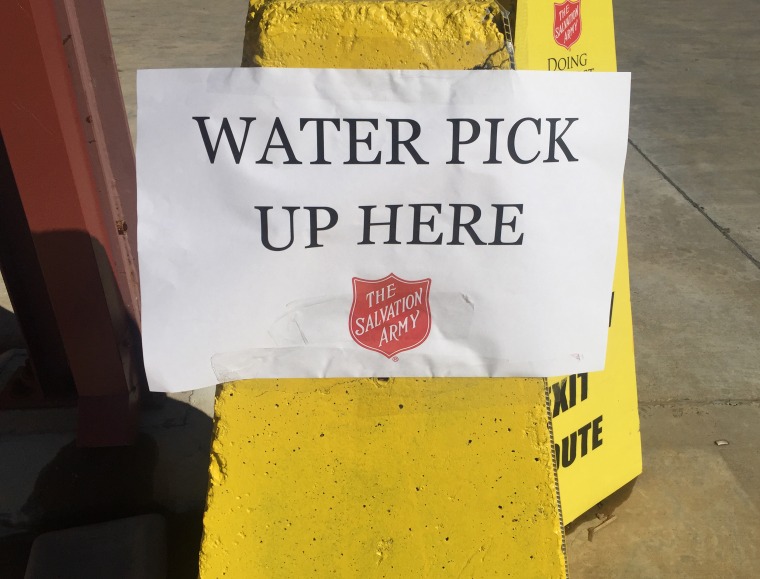 The Salvation Army was handing out free water in Jackson, Mississippi, where elevated lead levels have been detected.