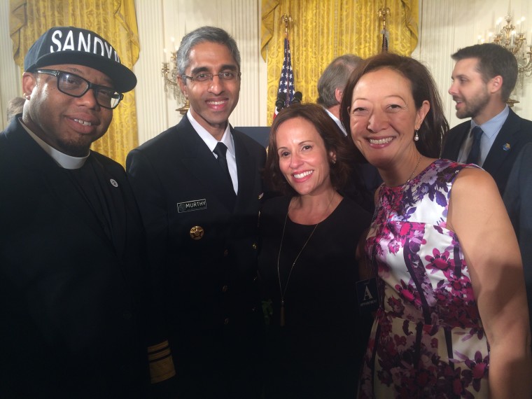 Andrianna Quintero at the White House for the announcement of President Obama's Clean Power Plan.