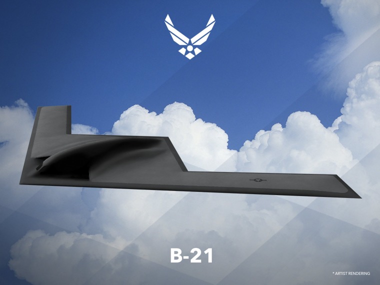 Image: An artist rendering shows the first image of a new Northrop Grumman Corp long-range bomber