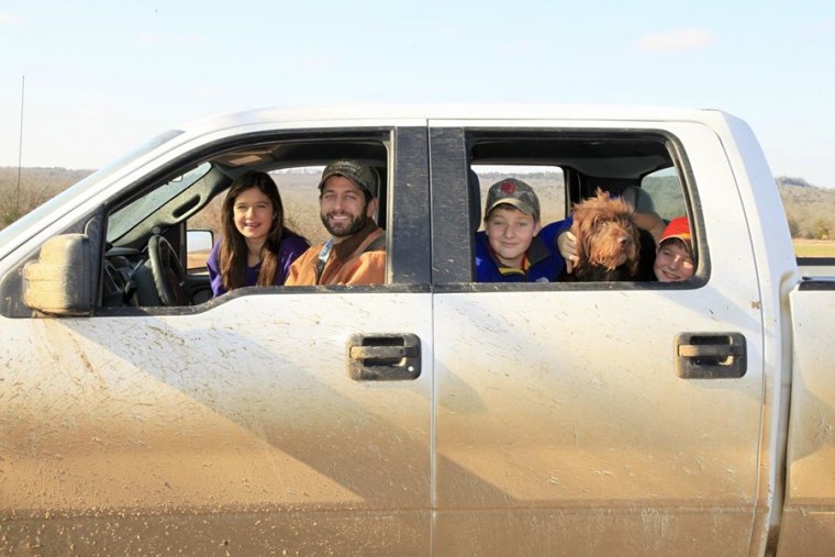 SPEAKER PAUL RYAN WITH CHILDREN IN A PICKUP