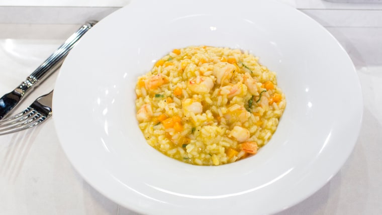 Ben Pollinger whips up a five-ingredient risotto with shrimp, butternut squash and sage