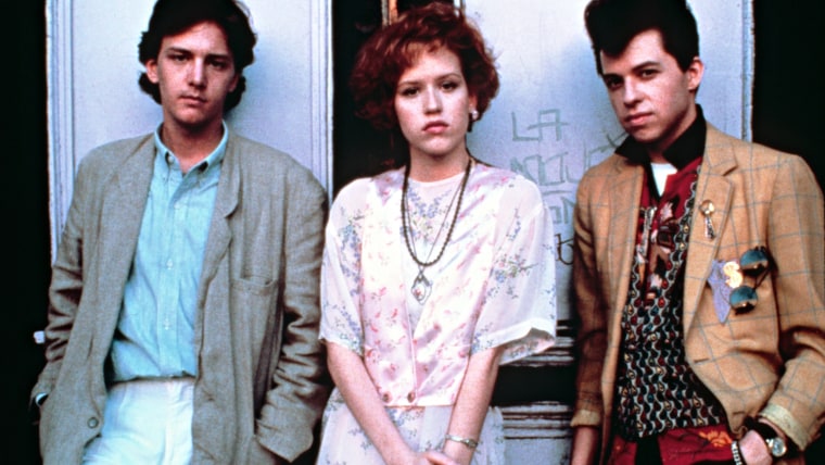 PRETTY IN PINK, Andrew McCarthy, Molly Ringwald, Jon Cryer, 1986, © Paramount / Courtesy: Everett Collection