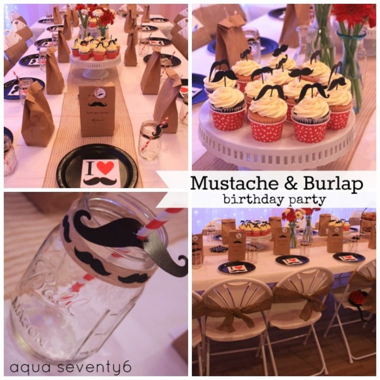 IMAGE: Mustache and burlap party