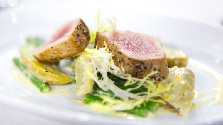 Ryan DePersio cooks up a tuna nicoise salad with a mustard vinaigrette