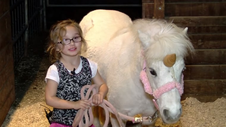 Tatum and her "unicorn," Juliet.