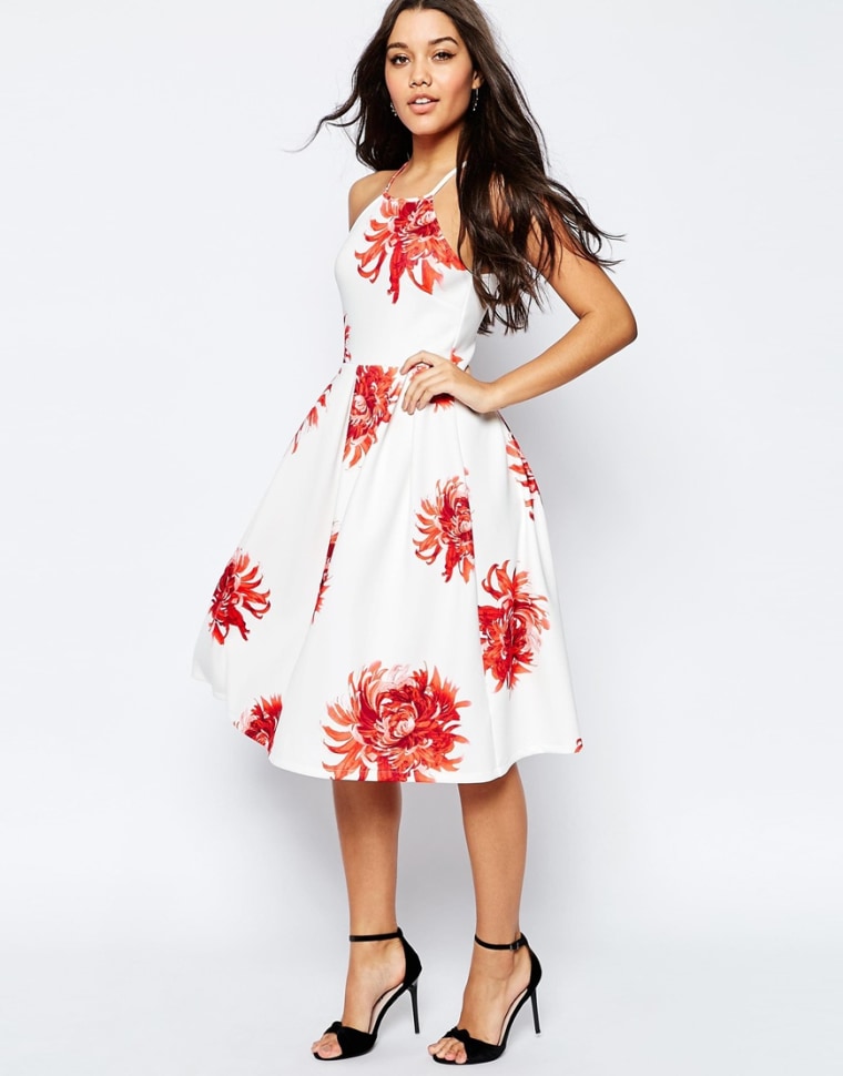 ASOS red floral dress