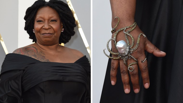 Whoopi Goldberg: Oscars 2016 red carpet jewelry