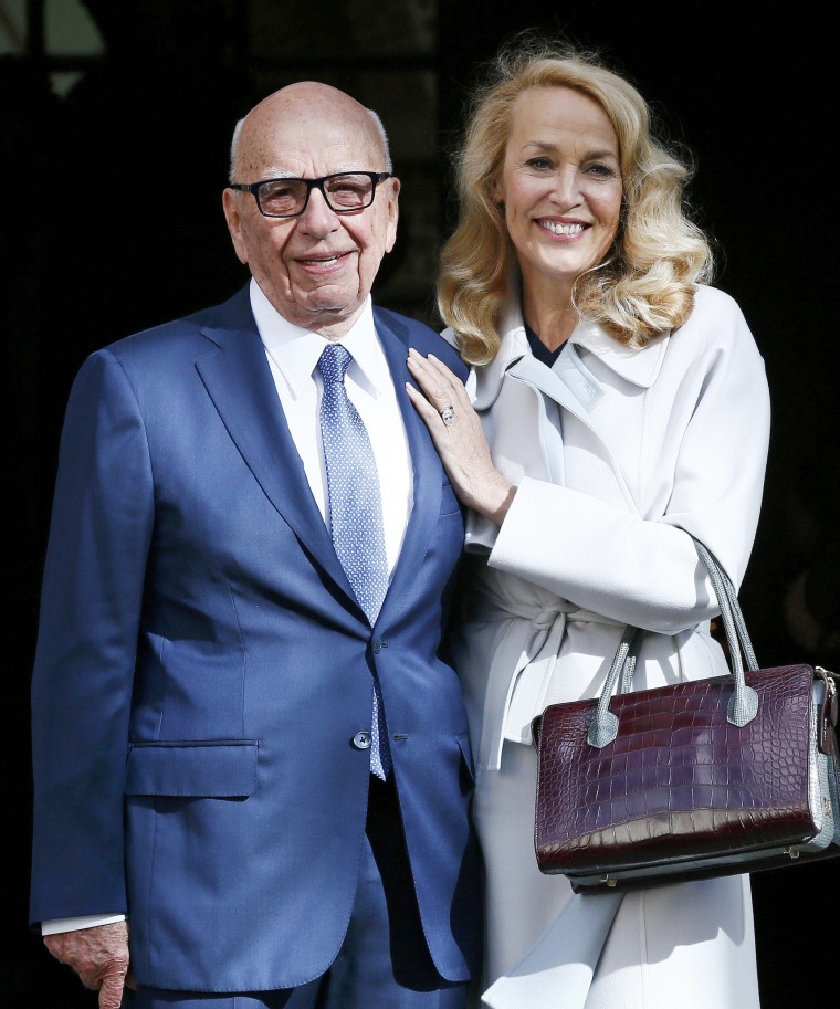 Rupert Murdoch and Jerry Hall got married in London March 4, 2016