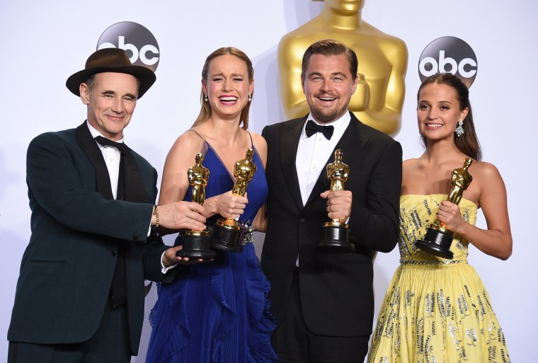 Image: Mark Rylance, Brie Larson, Leonardo DiCaprio, Alicia Vikander