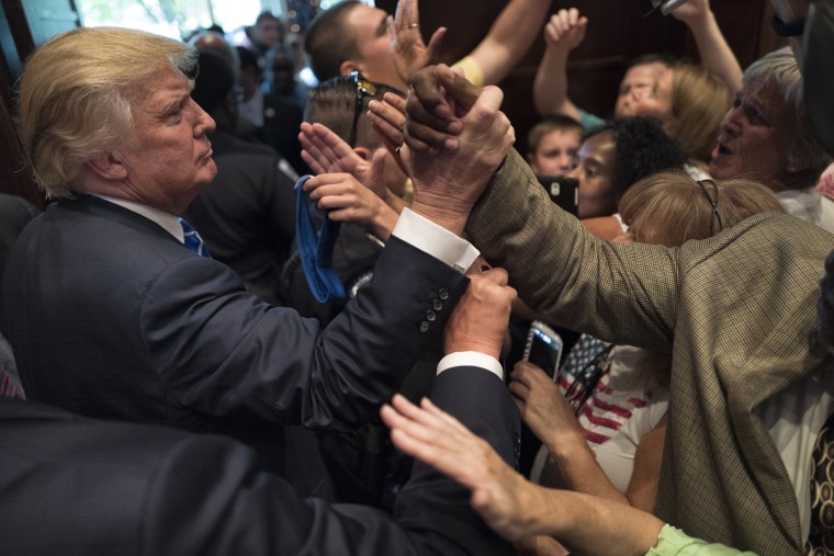 GOP presidential candidate Donald Trump campaigns in South Carolina.