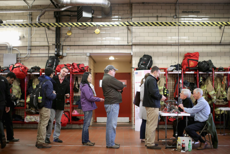 Image: Super Tuesday voters in Arlington, Virginia