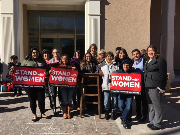 OLÉ Staff and Members at the Stand With Women Legislative Kickoff in January, 2016, in the State Capitol in Santa Fe, NM.