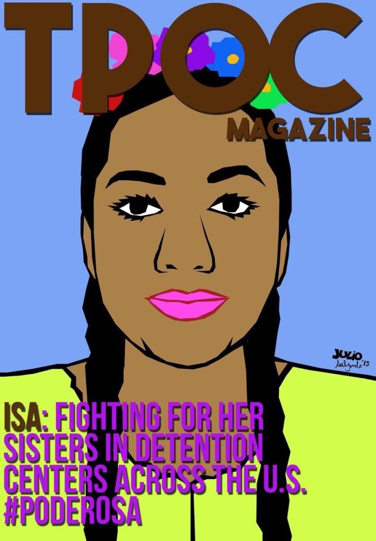 Magazine art cover created by artist Julio Salgado celebrating trans activists.